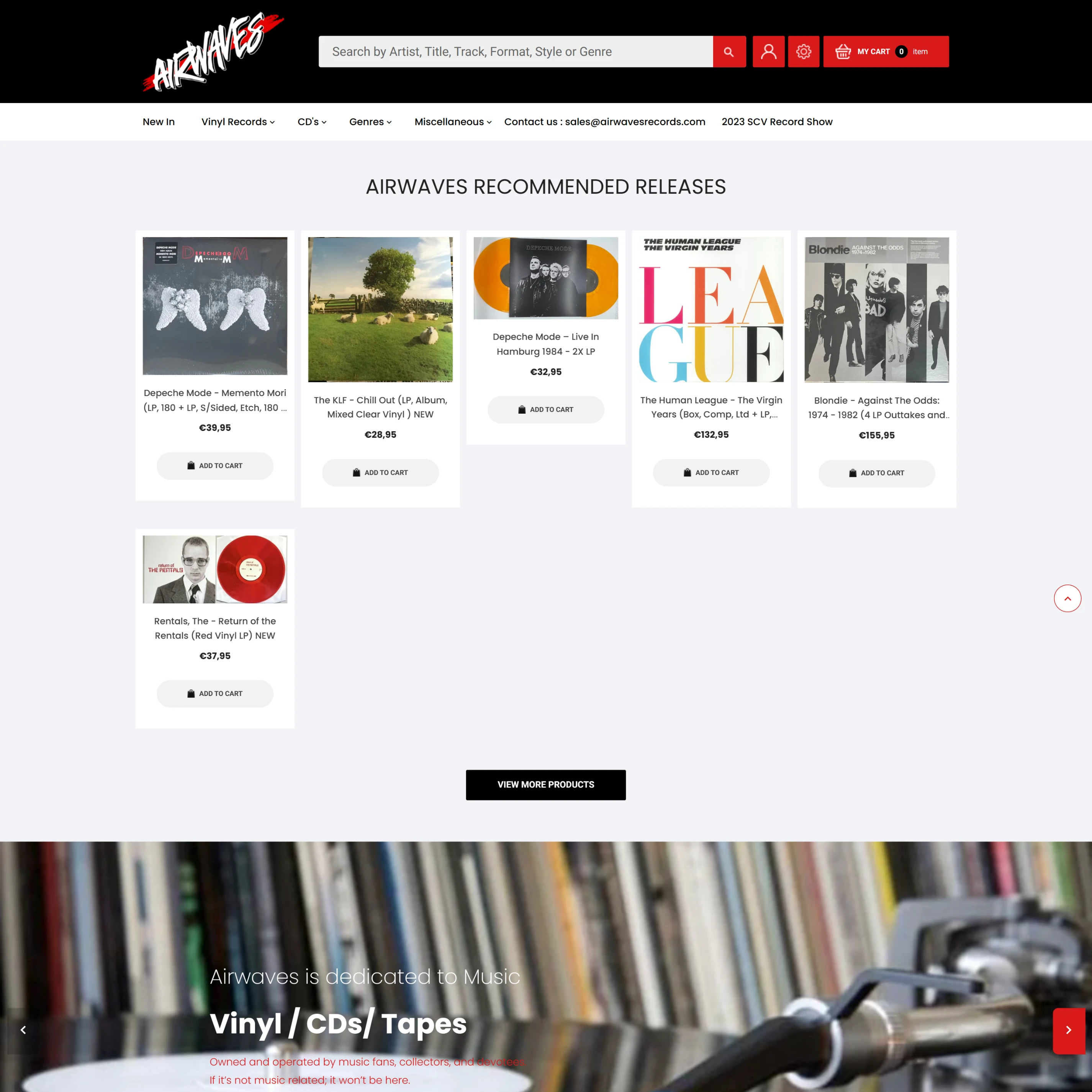 Airwaves Shopify record store