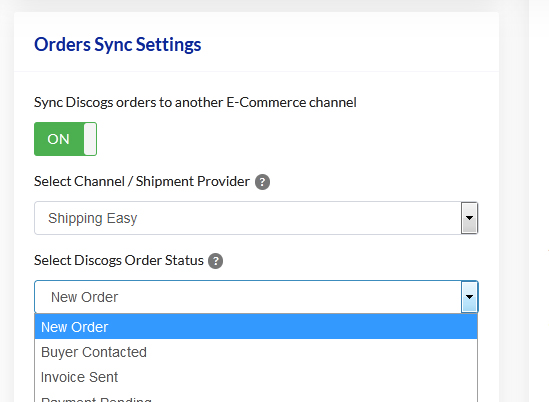 Sync Discogs Orders Based on Order's Current Status