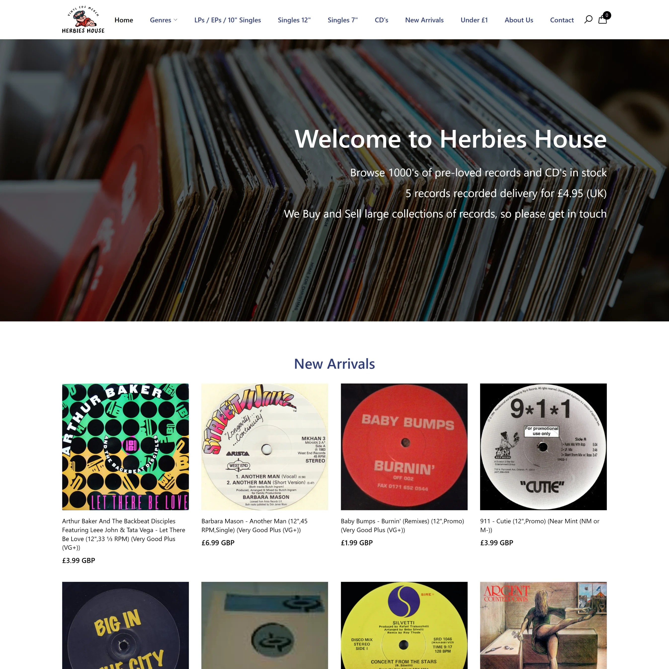 Herbies House Shopify record store